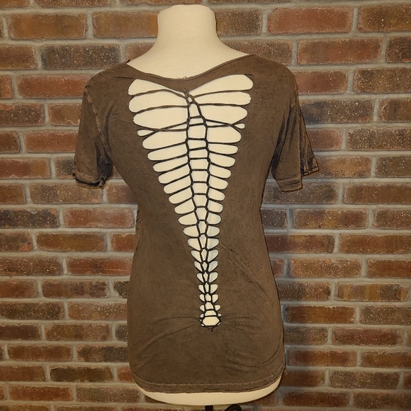 Affliction Tops - Affliction Upcycled Tattered Tee